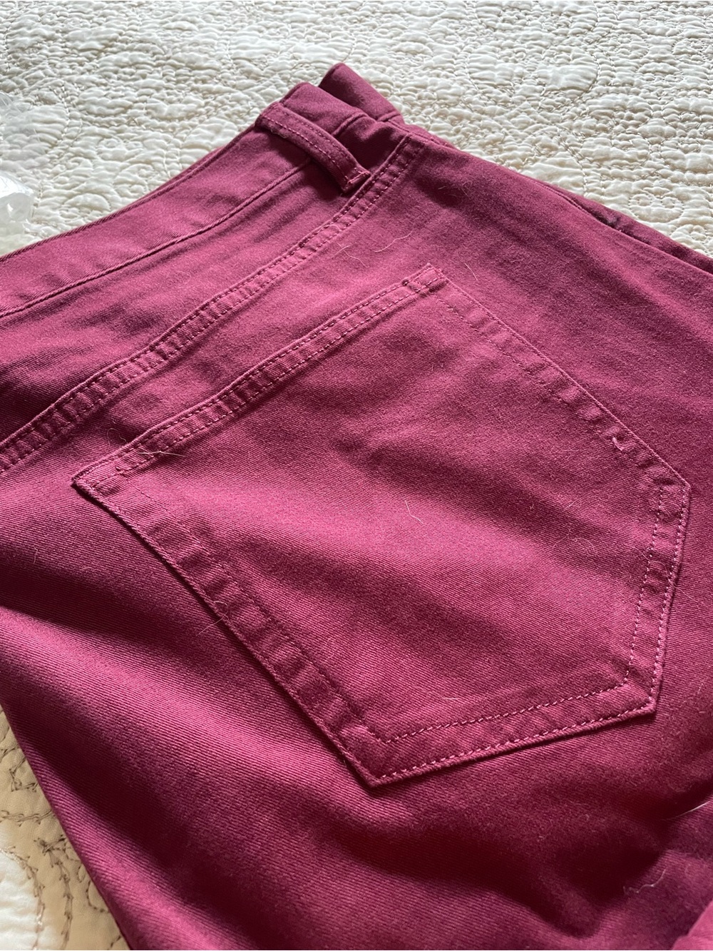 Lands' End Women's Rich Burgundy Wide-Leg Pants - Picture 8 of 9